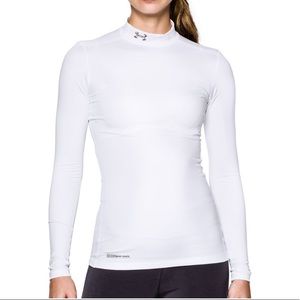Under Armour Coldgear Mock White Baselayer M